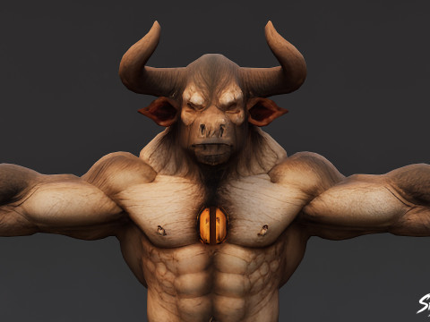 Zepsuta pozycja T Minotaura Model 3D