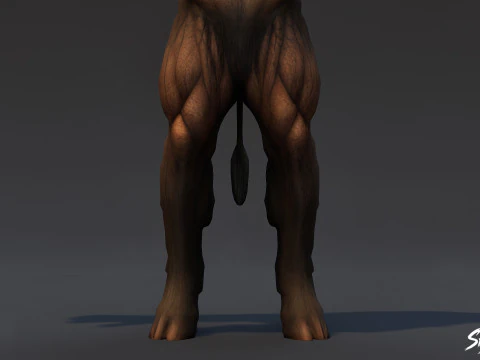 Corrupted Minotaur T-Pose 3D Model