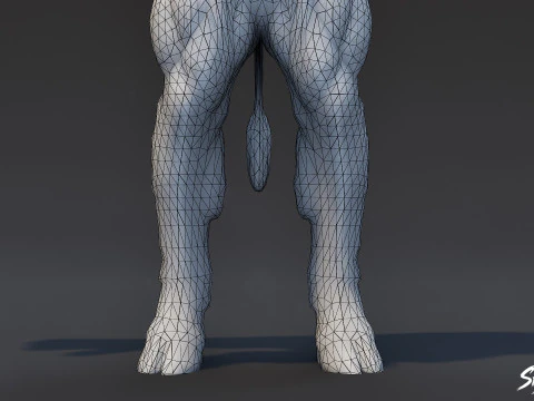 Corrupted Minotaur T-Pose 3D Model