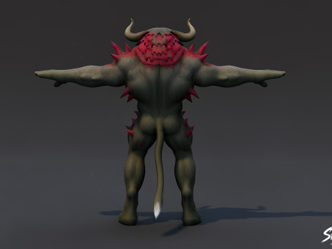 呪われたミノタウロスのTポーズ 3Dモデル