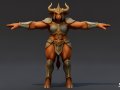 FemaleWarrior Minotaur T-Pose Model 3D