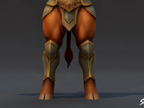 Жінка-Воїн Мінотавра Т-поза 3D Модель