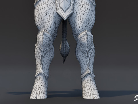 Жінка-Воїн Мінотавра Т-поза 3D Модель