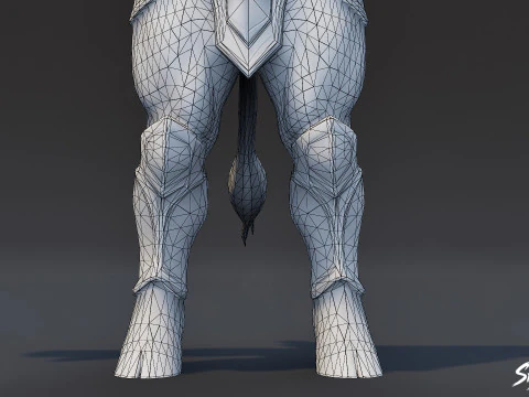 Жінка-Воїн Мінотавра Т-поза 3D Модель