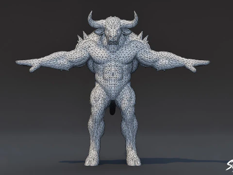 Pozycja T Ognistego Minotaura Model 3D