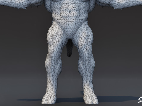 불 미노타우로스 T-포즈 3D 모델