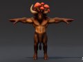 Fungal Minotaur T-Pose Model 3D