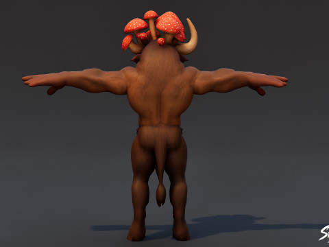 Т-поза грибного минотавра 3D Модель
