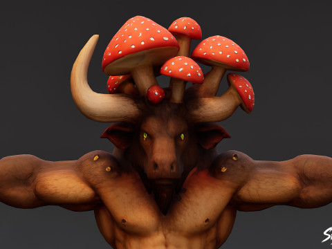Т-поза грибного минотавра 3D Модель