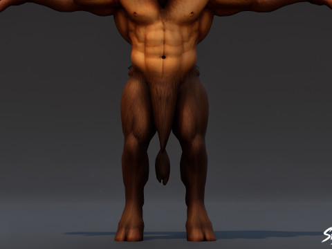 Т-поза грибного минотавра 3D Модель