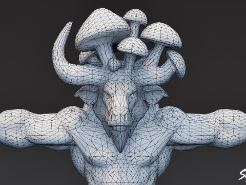 Т-поза грибного минотавра 3D Модель