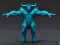 Ice Minotaur T-Pose Model 3D