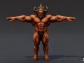 King Minotaur T-Pose Model 3D