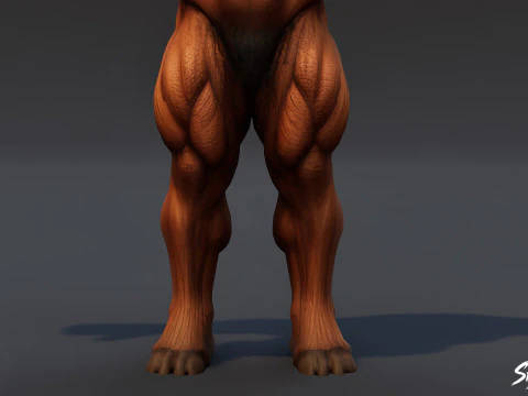 King Minotaur T-Pose 3D Model