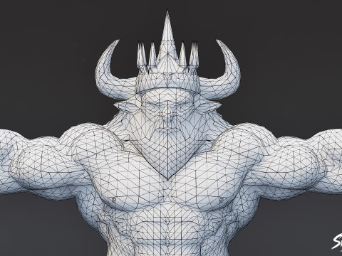 किंग मिनोटौर टी-पोज़ 3D मॉडल