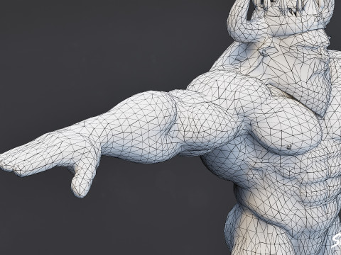 किंग मिनोटौर टी-पोज़ 3D मॉडल