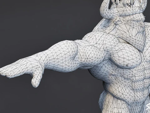 King Minotaur T-Pose 3D Model