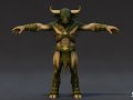 Thin Minotaur T-Pose Model 3D
