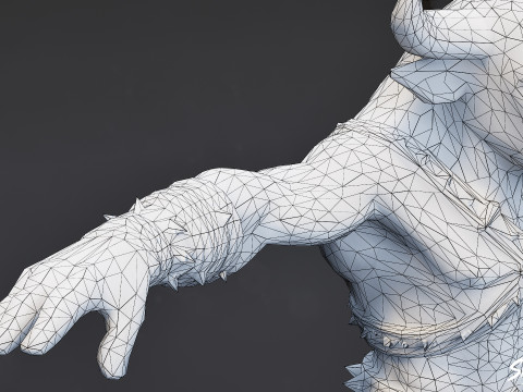 Pose en T du minotaure mince Modèle 3D