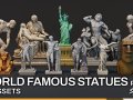 World Famous Statues Pack 3D Model