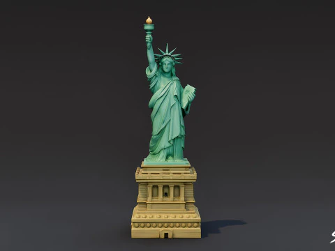 World Famous Statues Pack 3D Model