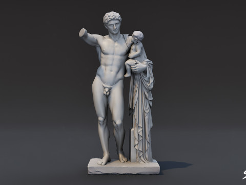 World Famous Statues Pack 3D Model