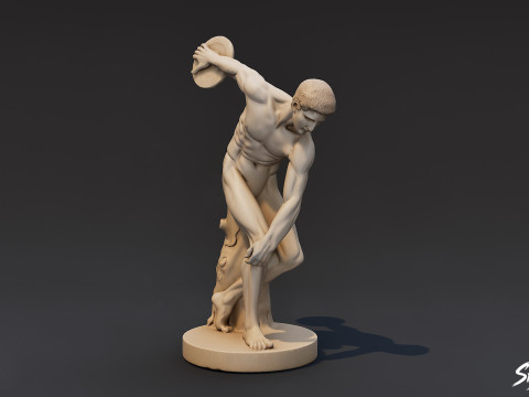 Estátua de Discóbolo Modelo 3D