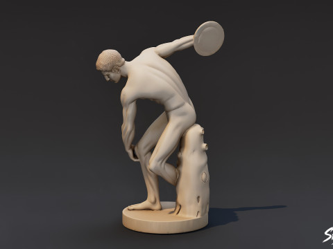 Estátua de Discóbolo Modelo 3D