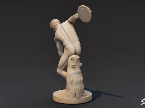 Discobolus Statue 3D Model