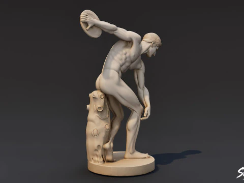 Discobolus Statue 3D Model