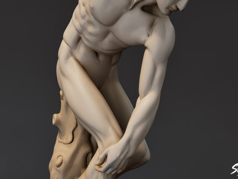 Estátua de Discóbolo Modelo 3D