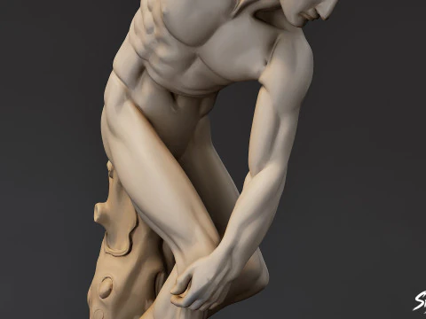Discobolus Statue 3D Model