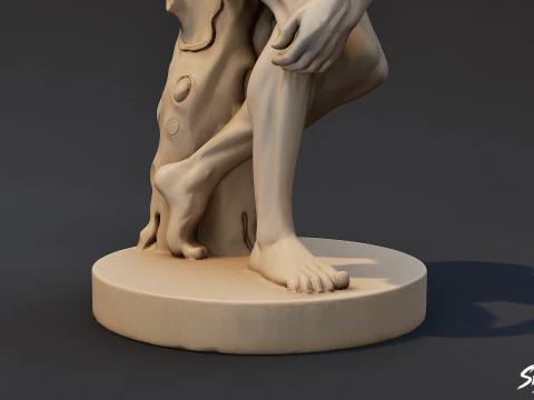 Discobolus Statue 3D Model