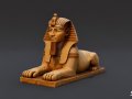 Egyptian Pharaoh Sphinx Statue 3D Model