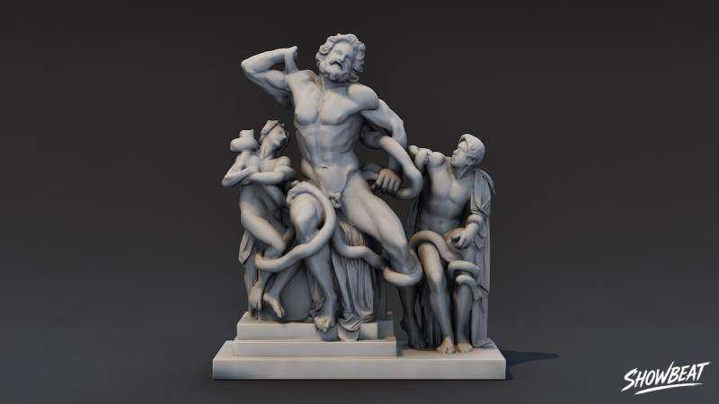 라오콘 3D 모델 .c4d .max .obj .3ds .fbx .stl .blend