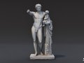 Ancient Greek Sculpture Male with Infant 3D Model