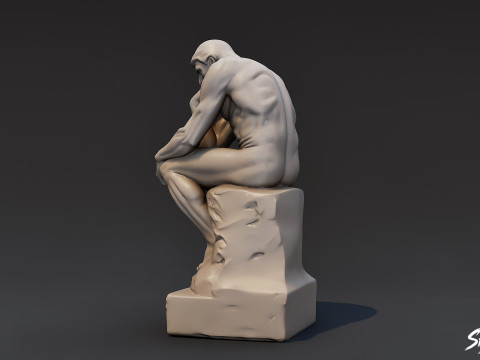 Sang Pemikir Model 3D