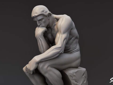 Sang Pemikir Model 3D