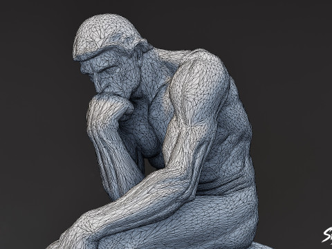 Sang Pemikir Model 3D