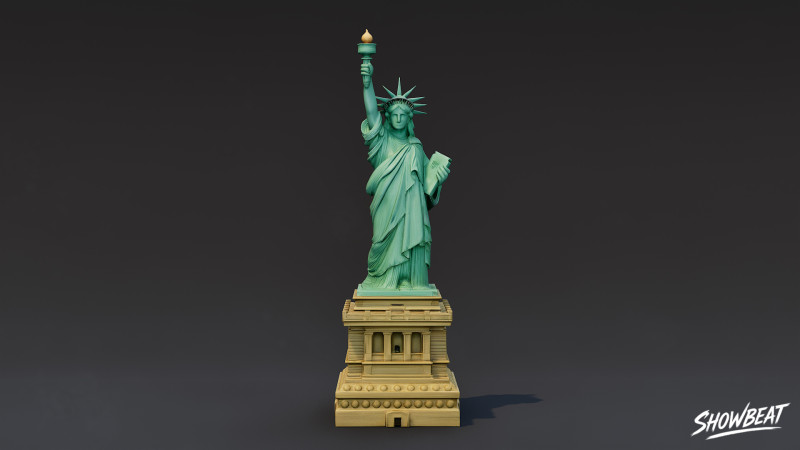 Statue of Liberty 3D Model .c4d .max .obj .3ds .fbx .stl .blend