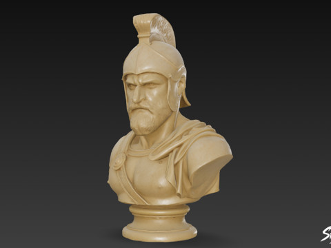 Бюст грецького бога Ареса 3D Модель