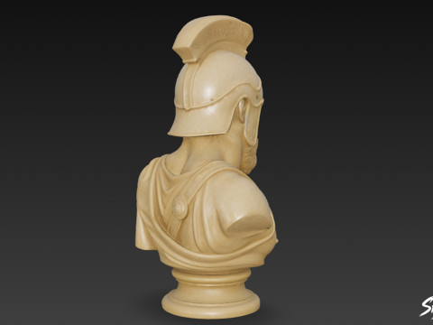 Бюст грецького бога Ареса 3D Модель