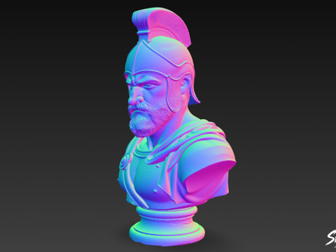 Бюст грецького бога Ареса 3D Модель