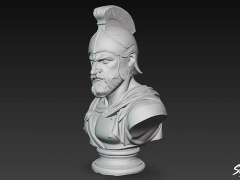 Бюст грецького бога Ареса 3D Модель