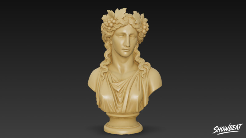 Griechischer Gott Dionysos Büste 3D Modell .c4d .max .obj .3ds .fbx .stl .blend 