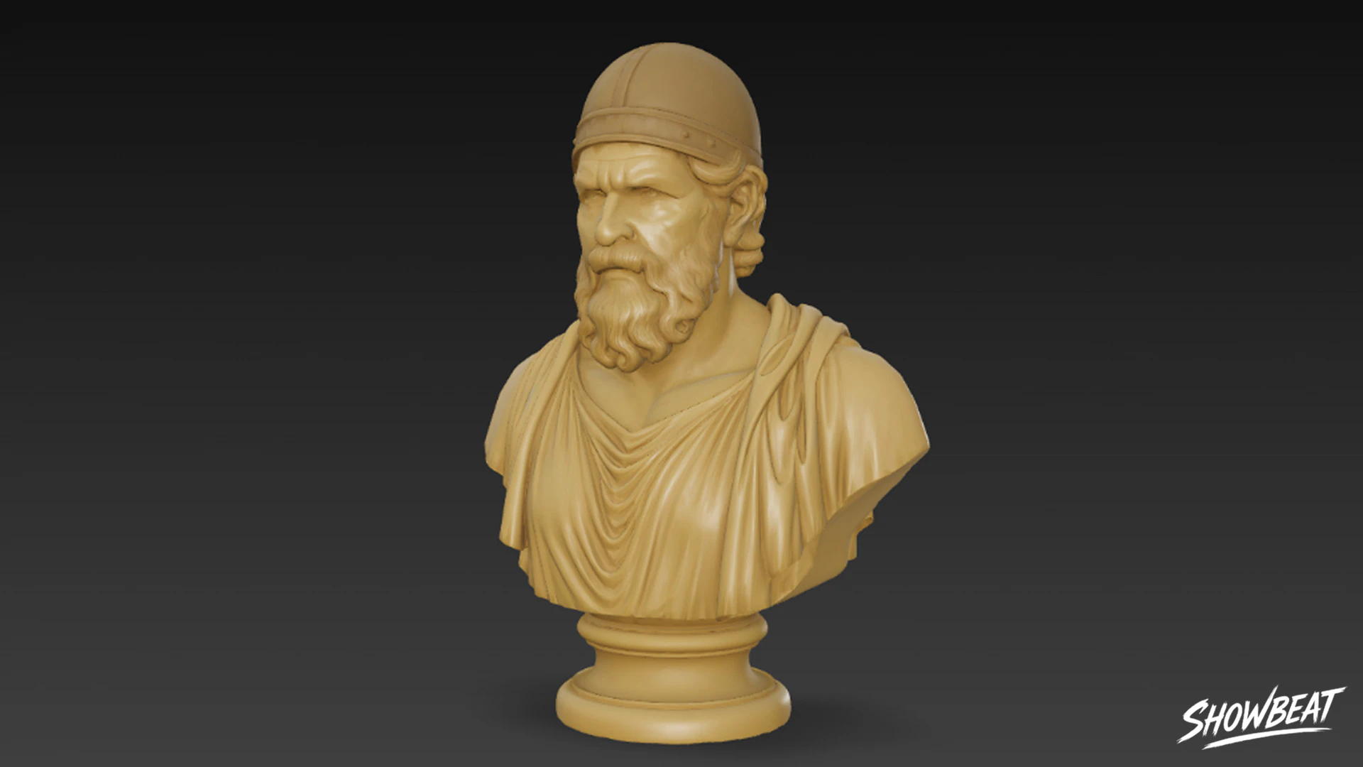 Greek God Hephaestus Bust 3D Model .c4d .max .obj .3ds .fbx .stl .blend 