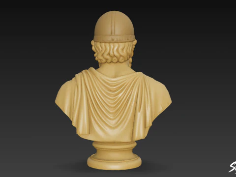Greek God Hephaestus Bust 3D Model