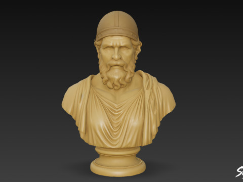 Busto del dio greco Efesto Modello 3D