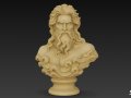 Greek God Poseidon Bust 3Dモデル