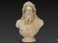 Greek God Zeus Bust 3Dモデル